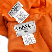 Chanel Setup Suit Jacket Skirt Orange 97C #40