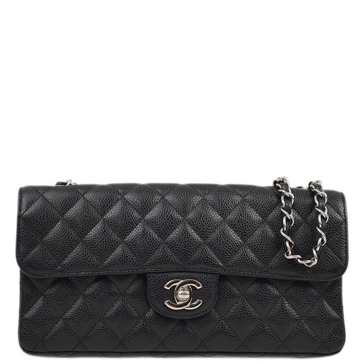 Chanel 2005-2006 Black Caviar East West Shoulder Bag