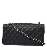 Chanel 2005-2006 Black Caviar East West Shoulder Bag