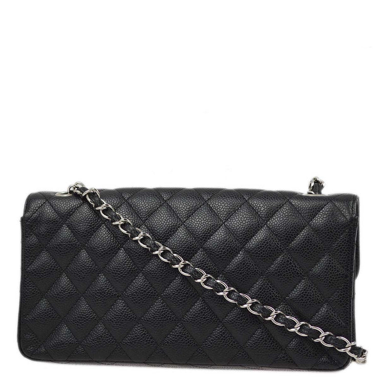 Chanel 2005-2006 Black Caviar East West Shoulder Bag