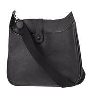 Hermes 2007 Black Taurillon Clemence Evelyne 2 PM Shoulder Bag