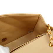 Chanel 1994-1996 Beige Lambskin Medium Diana Shoulder Bag