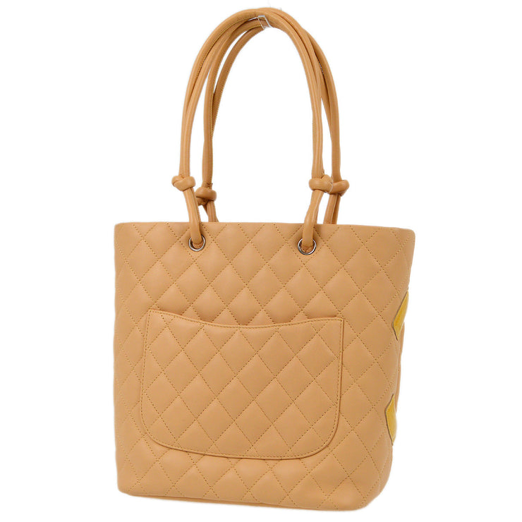 Chanel 2005-2006 Beige Calfskin Cambon Ligne Tote Handbag