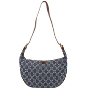 Celine Blue Denim Macadam Shoulder Bag