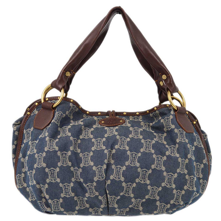 Celine Blue Denim Macadam Tote Handbag