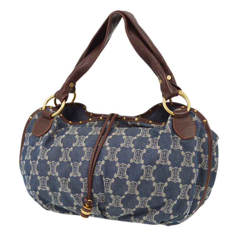 Celine Blue Denim Macadam Tote Handbag