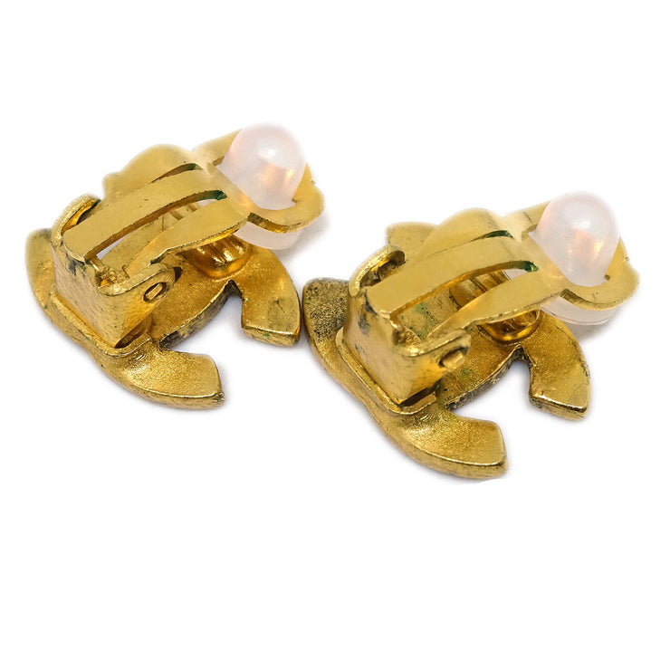 Chanel CC Earrings Clip-On Gold 99A