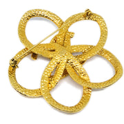 Chanel Flower Brooch Pin Gold 96P