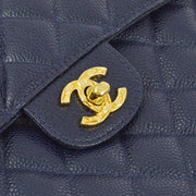 Chanel 1991-1994 Navy Caviar Camera Bag Small