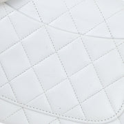 Chanel 1994-1996 White Lambskin Mini Classic Square Flap Shoulder Bag 17