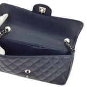 Chanel 2005-2006 Navy Caviar East West Shoulder Bag