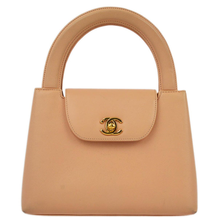 Chanel 1997-1999 Beige Lambskin Handbag