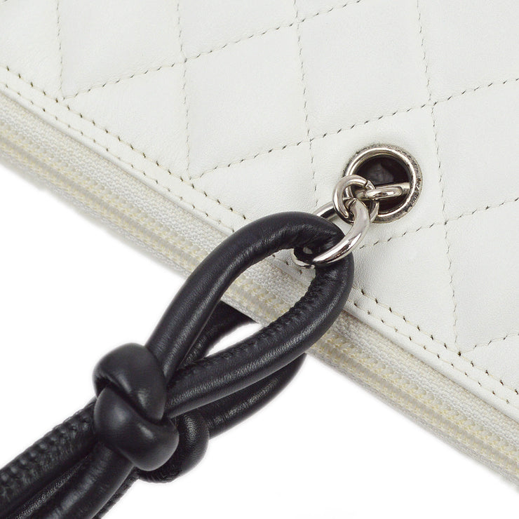 Chanel 2004-2005 White Calfskin Cambon Ligne Tote Handbag