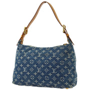 Louis Vuitton 2005 Blue Monogram Denim Baggy PM Shoulder Bag M95049