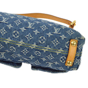 Louis Vuitton 2005 Blue Monogram Denim Baggy PM Shoulder Bag M95049