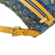 Louis Vuitton 2005 Blue Monogram Denim Baggy PM Shoulder Bag M95049