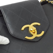 Chanel 1991-1994 Black Lambskin Supermodel Bicolore Shoulder Bag