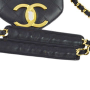 Chanel 1991-1994 Black Lambskin Supermodel Bicolore Shoulder Bag