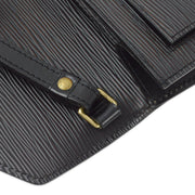 Louis Vuitton 2002 Black Epi Pochette Sellier Dragonne Clutch M52612