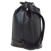 Louis Vuitton 1995 Black Epi Randonnee PM Bucket Shoulder Bag M52352