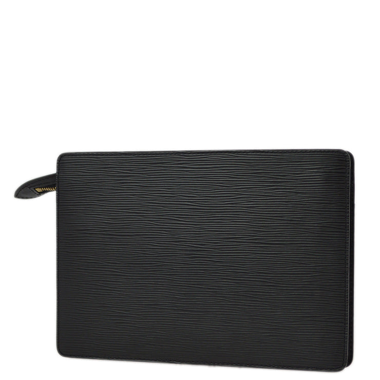 Louis Vuitton 2003 Black Epi Pochette Homme Clutch Bag M52522