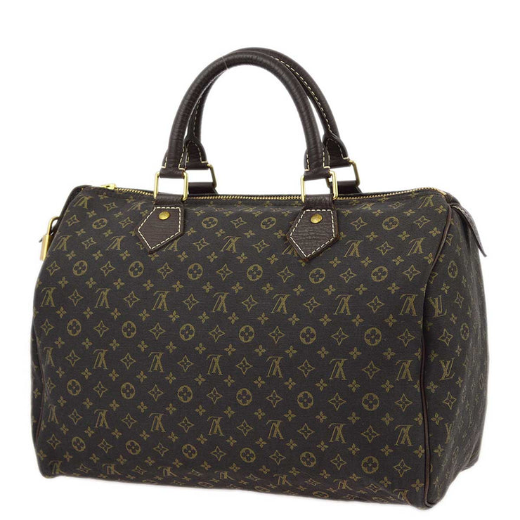 Louis Vuitton 2008 Brown Monogram Mini Lin Speedy 30 Handbag M95224