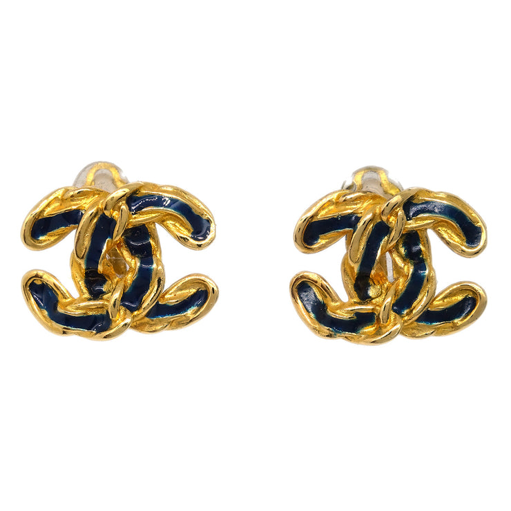 Chanel Gold CC Earrings Clip-On 02P