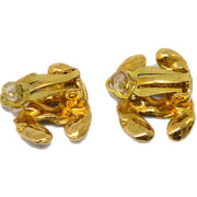 Chanel Gold CC Earrings Clip-On 02P