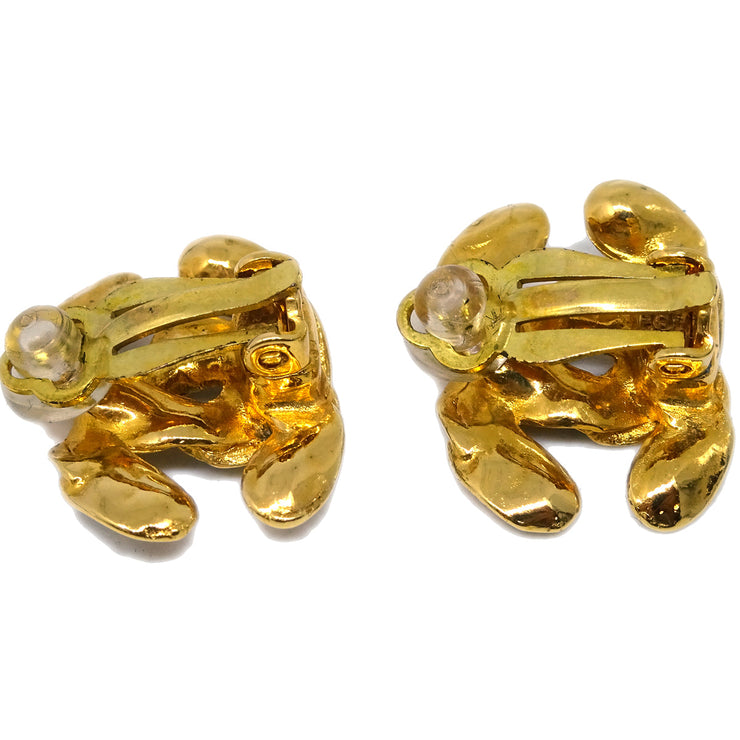 Chanel Gold CC Earrings Clip-On 02P