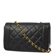 Chanel 1994-1996 Black Lambskin Small Diana Shoulder Bag