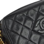 Chanel 1994-1996 Black Caviar Camera Bag Mini