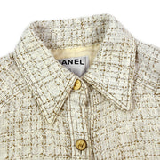 Chanel Single Breasted Jacket Ivory 01P #36