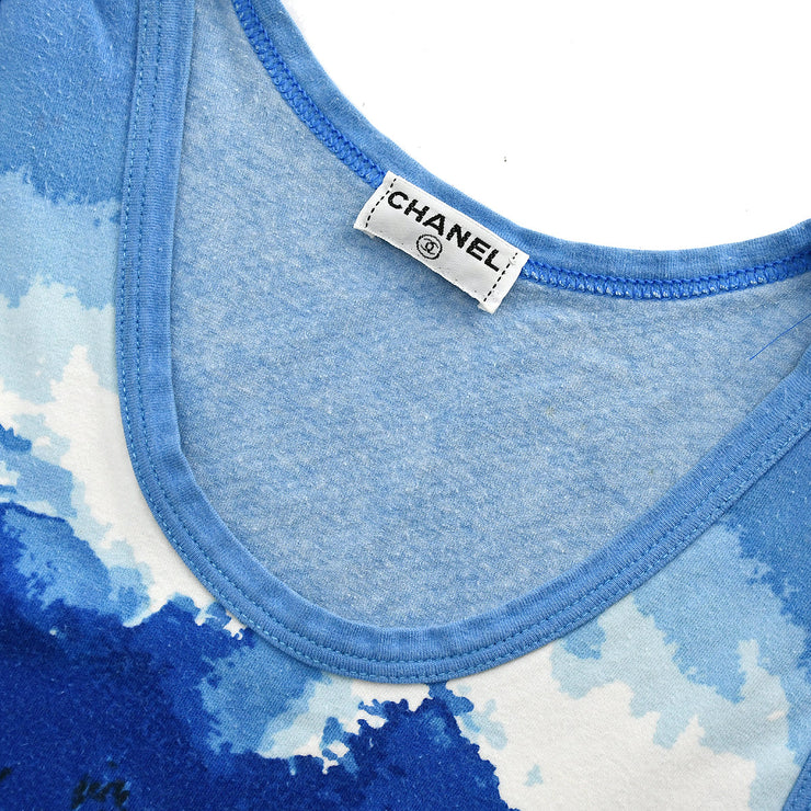 Chanel Surf Line Sleeveless Top Blue