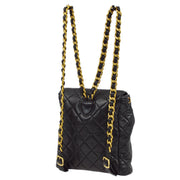 Chanel Black Lambskin Large Duma Backpack