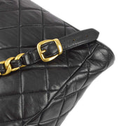 Chanel Black Lambskin Large Duma Backpack