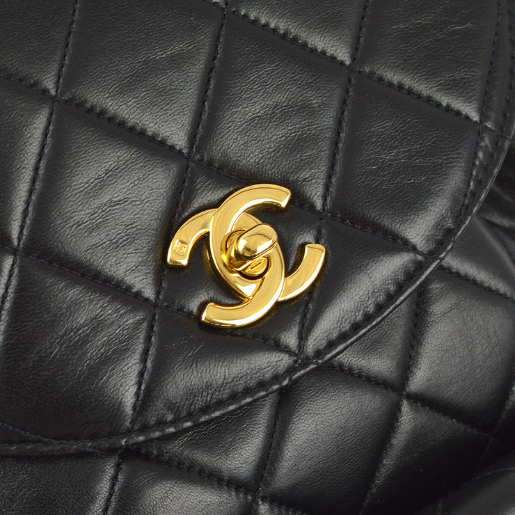 Chanel Black Lambskin Large Duma Backpack