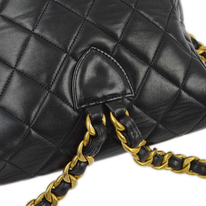 Chanel Black Lambskin Large Duma Backpack