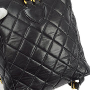 Chanel Black Lambskin Large Duma Backpack