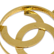 Chanel Hoop Dangle Earrings Clip-On Gold