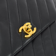 Chanel 1991-1994 Black Lambskin Camera Bag Large