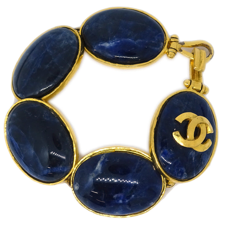 Chanel Stone Bracelet Blue 95A