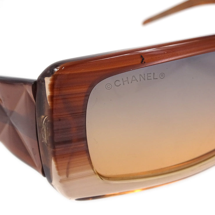 Chanel Sunglasses Eyewear Rhinestone Brown Small Good