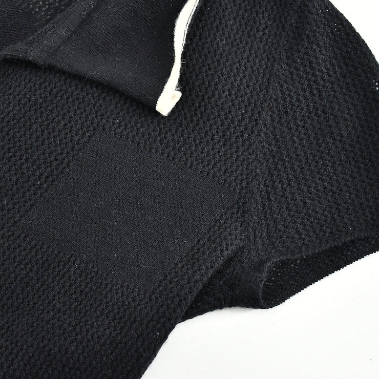 Chanel Short Sleeve Sweater Black 01C #40