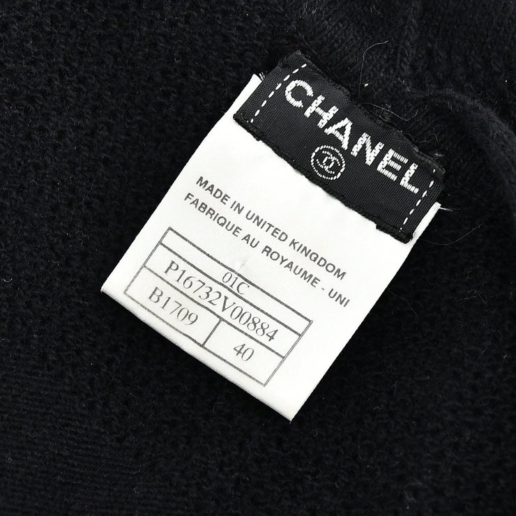 Chanel Short Sleeve Sweater Black 01C #40