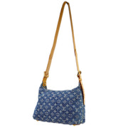 Louis Vuitton 2005 Blue Monogram Denim Baggy PM Shoulder Bag M95049