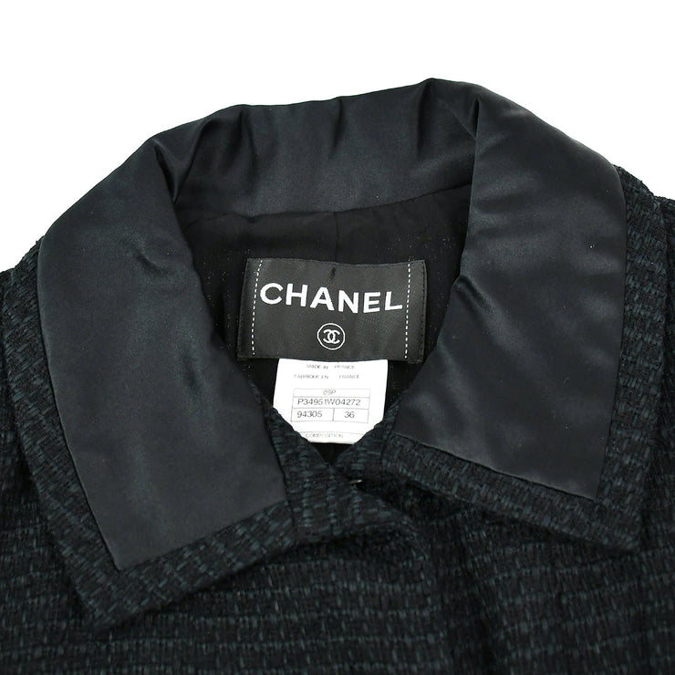 Chanel Single Breasted Jacket Black 09P #36