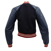 Chanel Spring Letterman Bomber Jacket Navy 04P #38