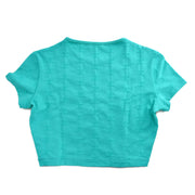 Chanel Cropped T-shirt Light Blue 97P #38