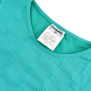 Chanel Cropped T-shirt Light Blue 97P #38