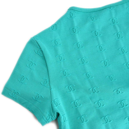 Chanel Cropped T-shirt Light Blue 97P #38